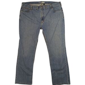 Carhartt Blue Relaxed Fit Rugged Flex Jeans - Mens Size 44x32 Classic Denim Work